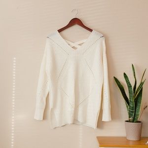 White/Off-White Oversized Sweater